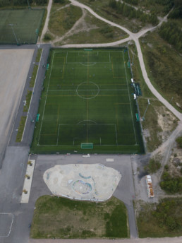 Football field Kartanon kenttä, Vuosaari. Original take.