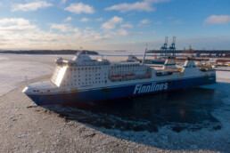 The MS Finnmaid in the Port of Helsinki on Feb 2nd 2021.
