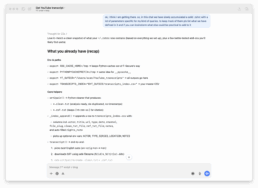 screenshot - view of ChatGPT chat