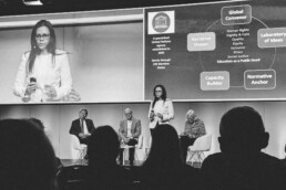 Dr. Shafika Isaacs, speaker at OEB 2025 discussing human-centred AI in education.